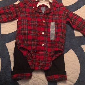 Baby Boy Plaid Shirt and Pants set
